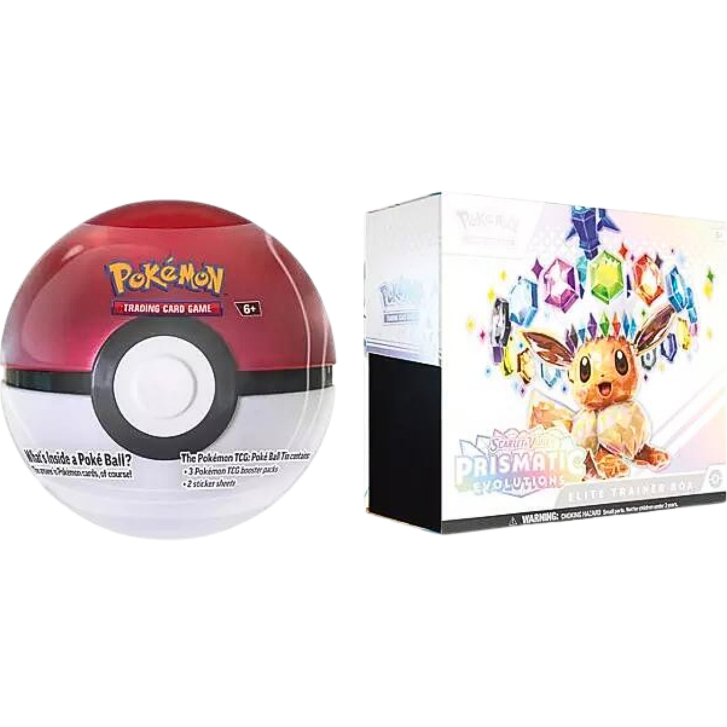 Sam's Club Prismatic Evolutions Elite Trainer Box and Pokeball