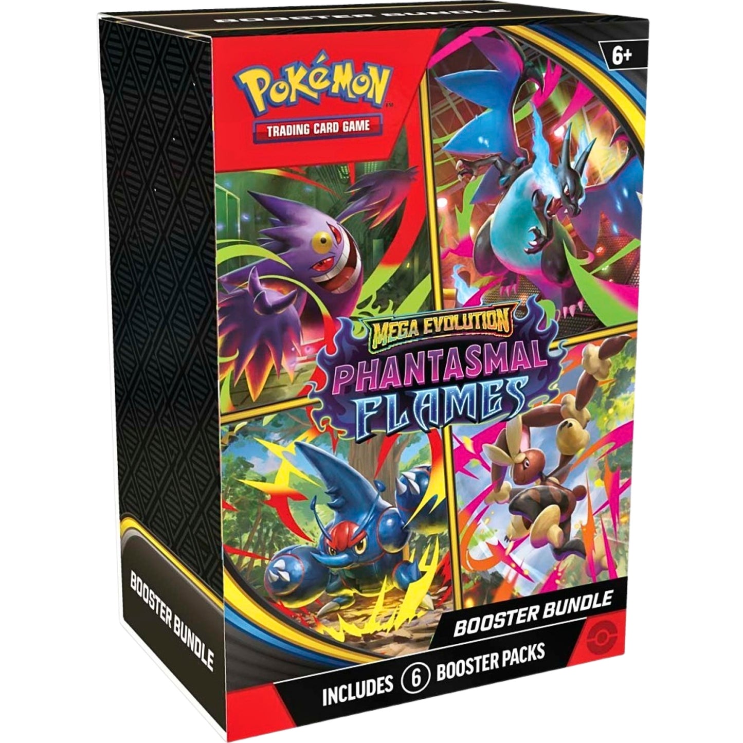 Pokémon TCG: Mega Evolution-Phantasmal Flames Booster Bundle (6 Packs)