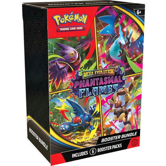 Pokémon TCG: Mega Evolution-Phantasmal Flames Booster Bundle (6 Packs)