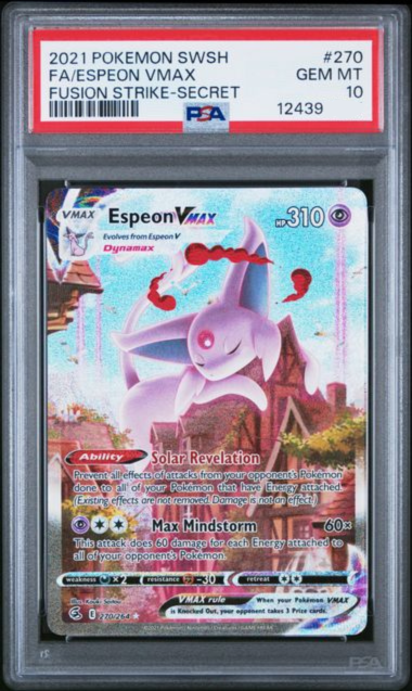 2021 POKEMON SWORD & SHIELD FUSION STRIKE #270 FA/ESPEON VMAX FUSION STRIKE-SECRET