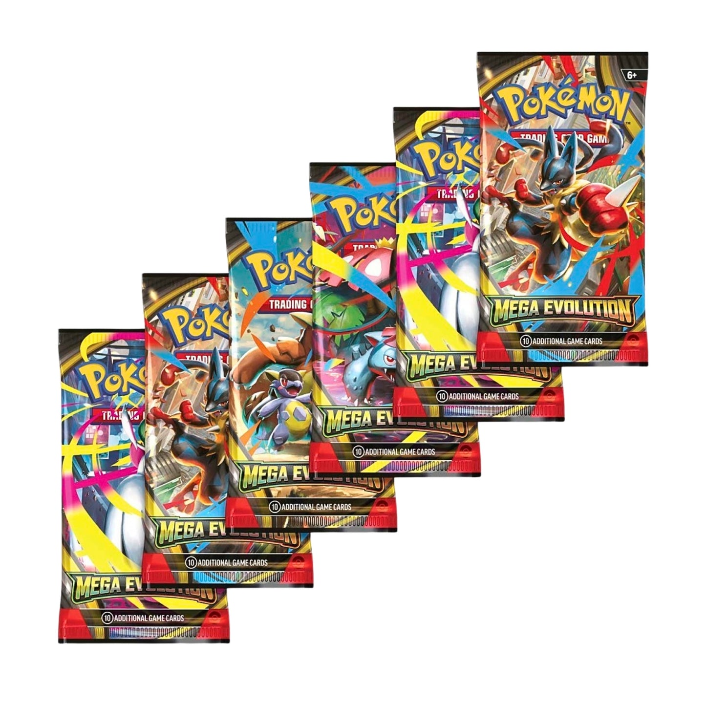 Pokémon TCG: Mega Evolution Booster Bundle (6 Packs)